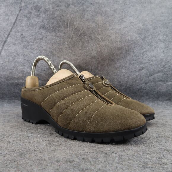 Cole Haan Shoes Women 8 Mule Slip On Comfort Leather Zip Waterproof Fashion Clog - Picture 1 of 15